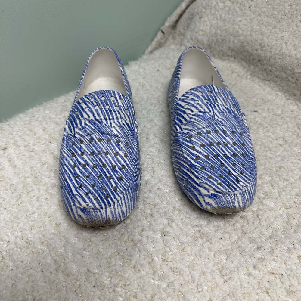 Floafers Kids Prodigy Driver Crayola Blue Scribble Water Shoes Size 4